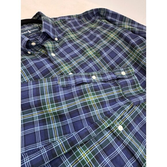 Ralph Lauren Men's XL Classic Fit Plaid Long-Sleeve Button-Down Shirt - Picture 8 of 11